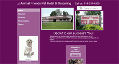Desktop Screenshot of animalfriendspethotel.com